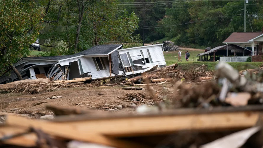 Mobile home Destroyed by Hurricane Helene